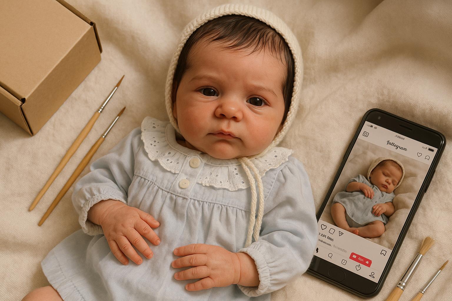 Bebês reborn são bonecas hiper-realistas que conquistaram as redes sociais, unindo arte, afeto e terapia para colecionadores e admiradores. (imagem gerada com inteligência artificial)