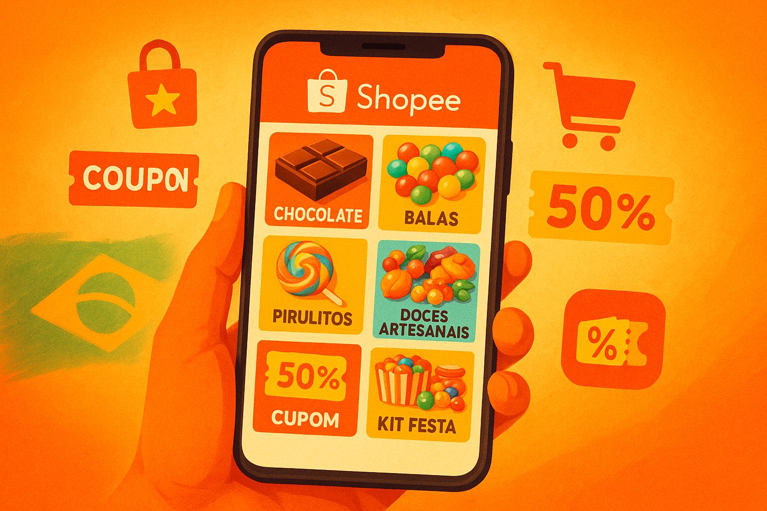 Como Comprar Doces Baratos na Shopee em 2025: descubra dicas, promoções imperdíveis e estratégias para economizar e garantir qualidade nas suas compras online. (imagem gerada com inteligência artificial)