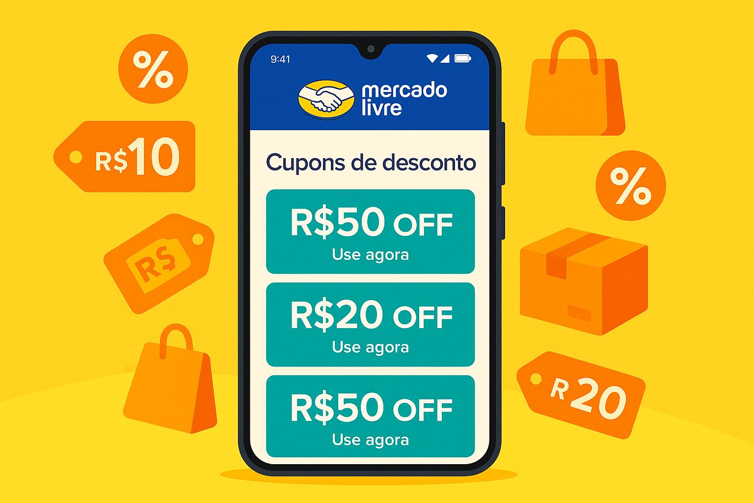 Cupons todos os dias no Mercado Livre Brasil garantem descontos exclusivos em tecnologia, moda, casa e mais, otimizando suas compras diárias com economia. (imagem gerada com inteligência artificial)