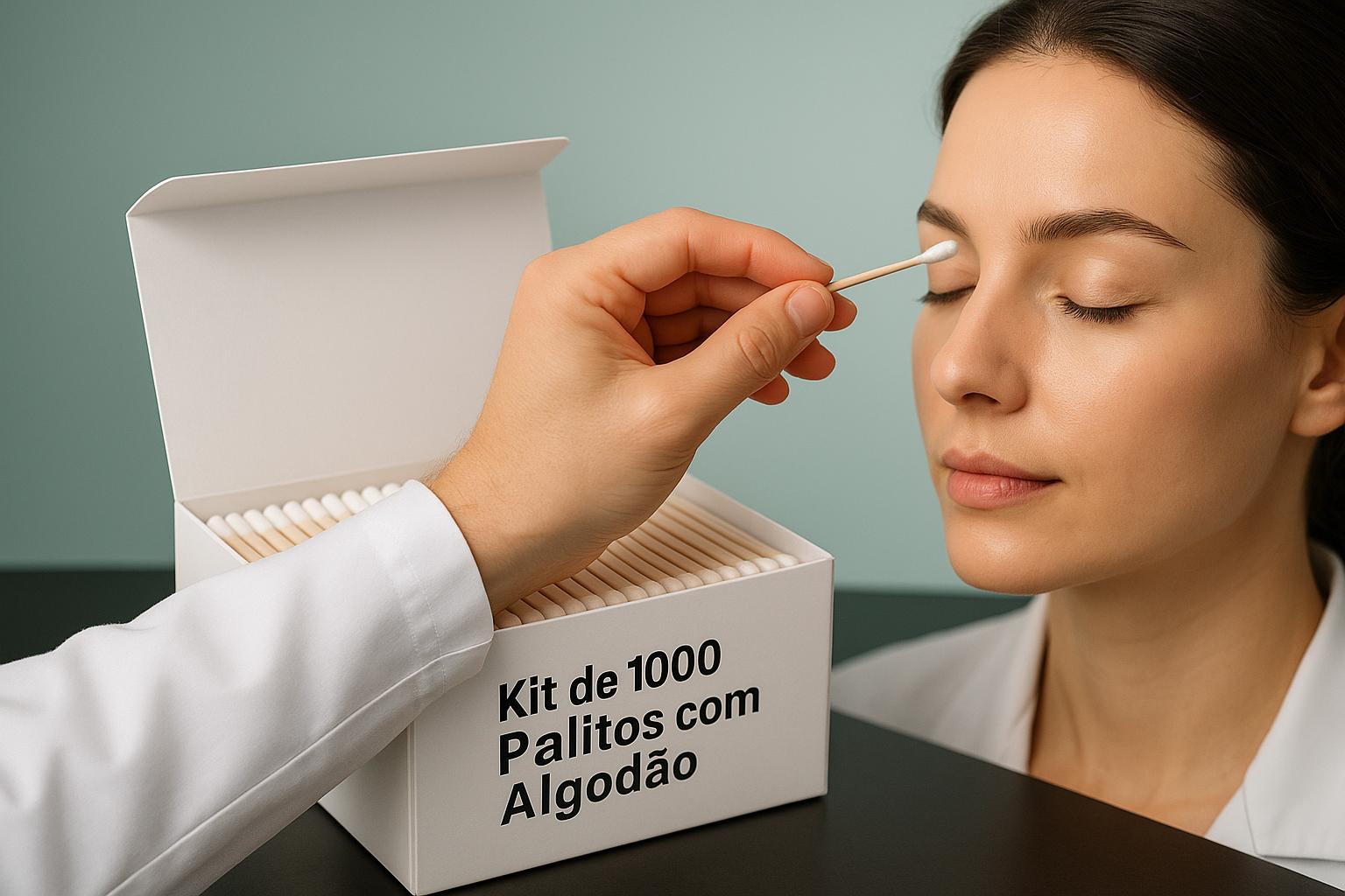 Esses 1000 palitos de algodão de limpeza são ideais para designers e maquiadores: alinham henna, corrigem pequenos erros e removem excessos com higiene. (imagem gerada com inteligência artificial)
