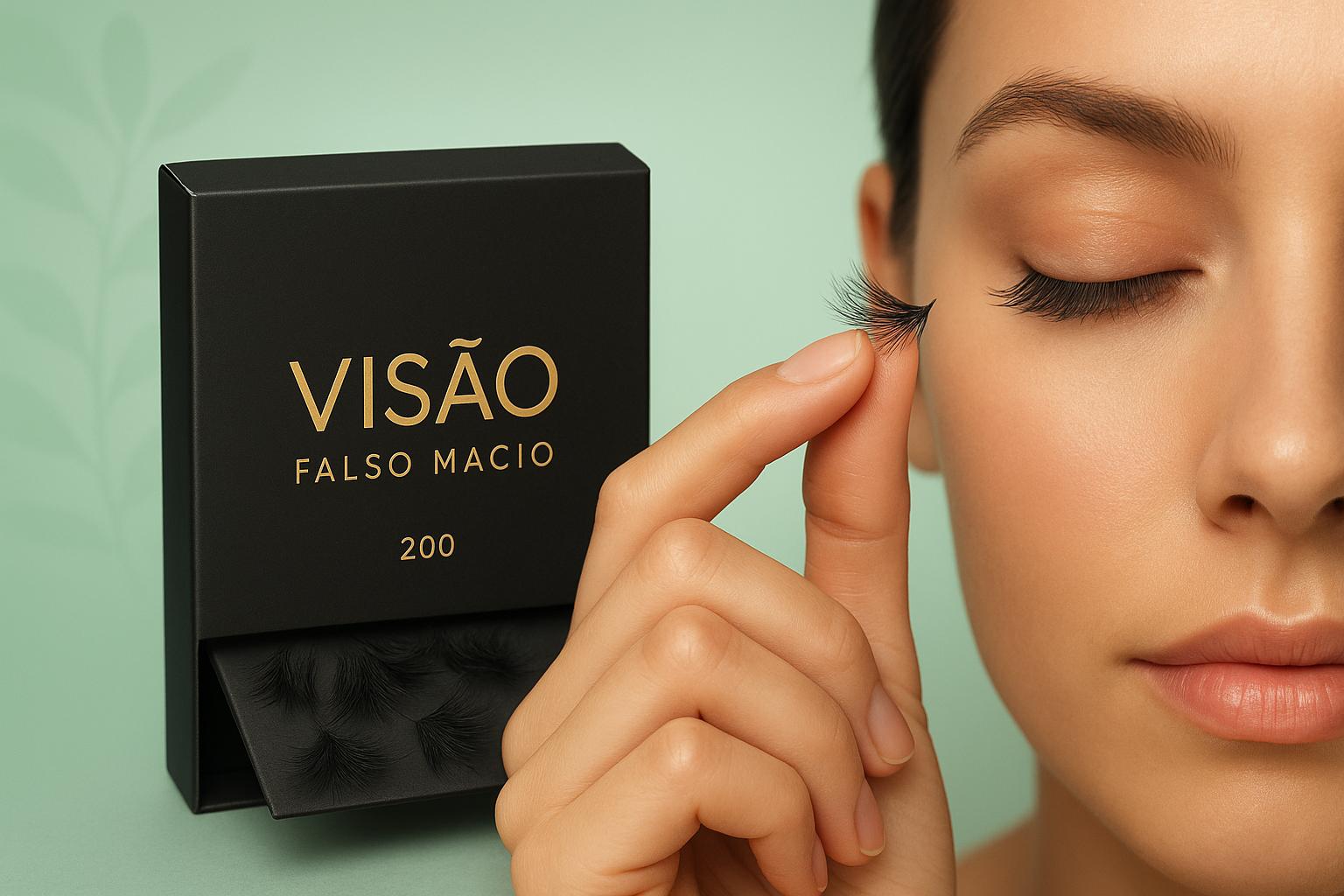 Kit de 200 cluster de cílios postiços Visão Falso Macio, ondas C, comprimentos 10-16 mm, feitos à mão, leves, confortáveis e livres de crueldade animal. (imagem gerada com inteligência artificial)