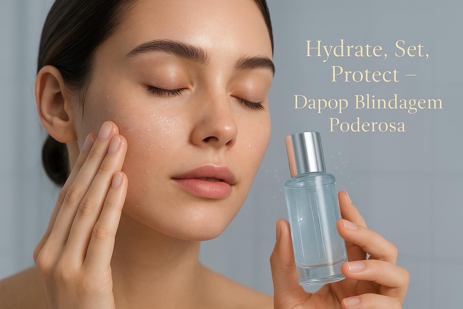 Dapop Blindagem Poderosa: primer que hidrata, fixa em minutos e protege a maquiagem por horas. Textura líquida, uso versátil e acabamento luminoso. (imagem gerada com inteligência artificial)
