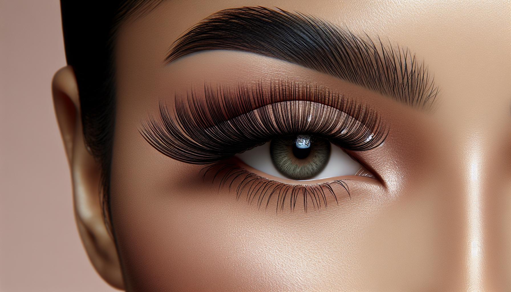 Conjunto de cílios postiços híbridos Volume D, 8–16 mm, natural e fofos. Mix de comprimentos cria efeito degradê, confortável e reutilizável, ideal para looks diários ou eventos. (imagem gerada com inteligência artificial)