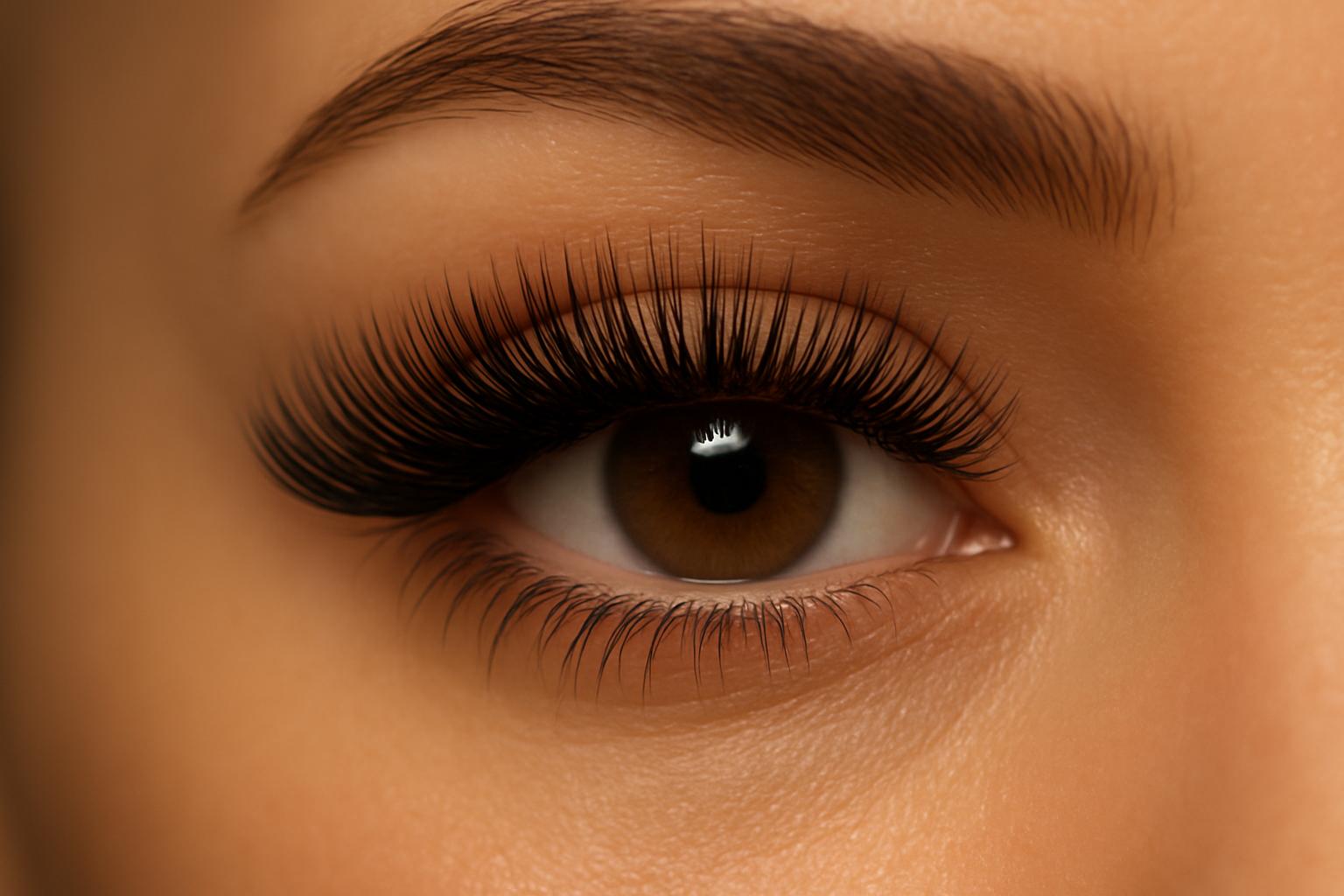Maria 4D W: extensões de cílios em feixe, 4 fios, 0,07 mm, 12 fileiras, PBT macio, natural e volumoso. Ideal para profissionais e beleza pessoal. (imagem gerada com inteligência artificial)