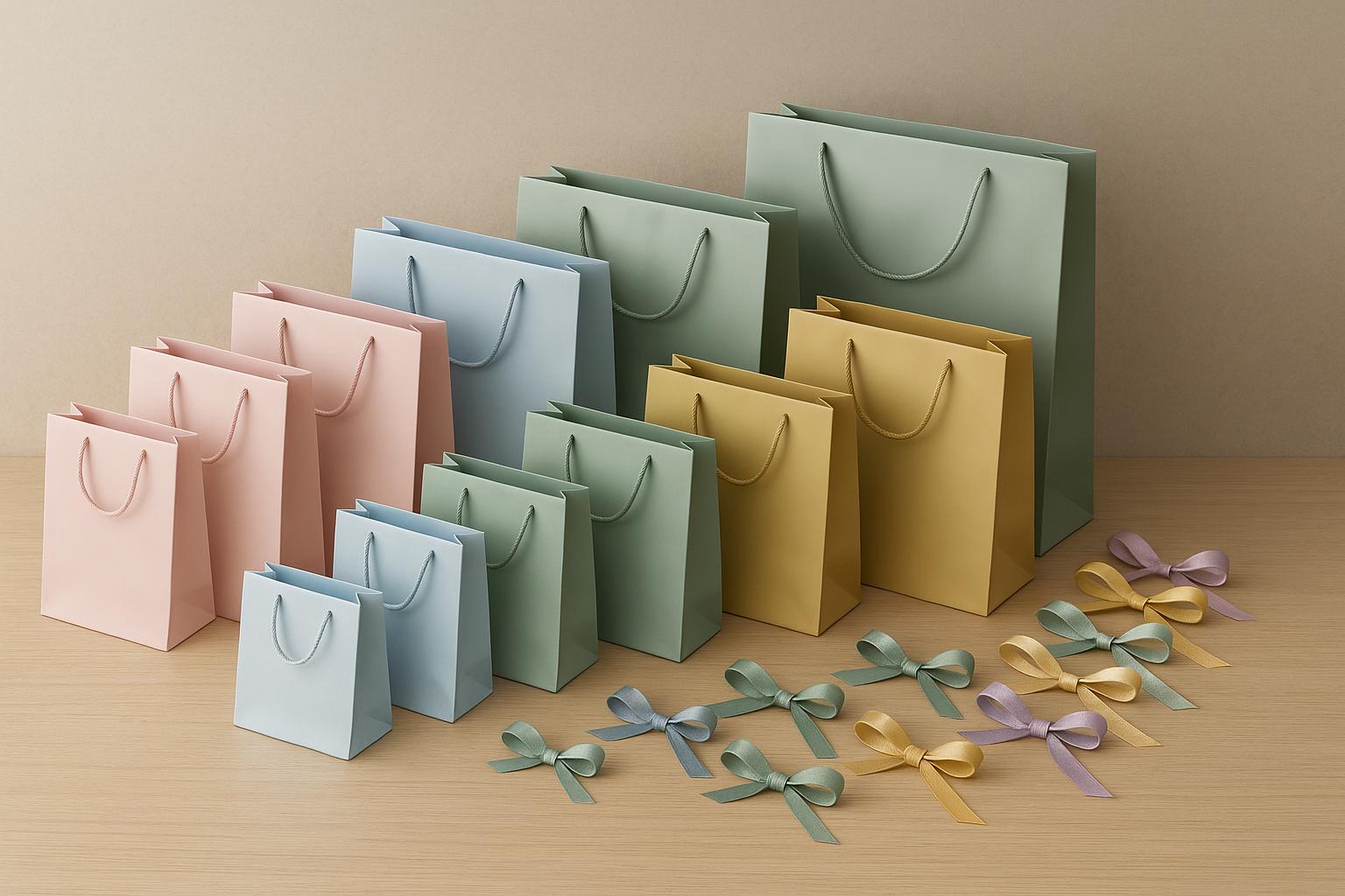 Kit completo 50 sacos de presente e 50 laços mágicos para embalagens e decoração