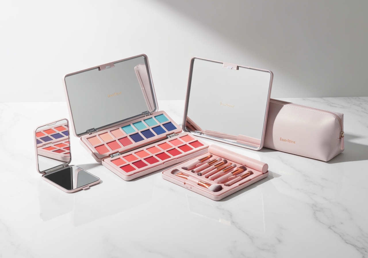 Descubra o Kit Maquiagem Infantil Menina Completo – pincéis de alta qualidade, cores vibrantes e modelos variados para criar looks de blogueirinha e diversão garantida. (imagem gerada com inteligência artificial)