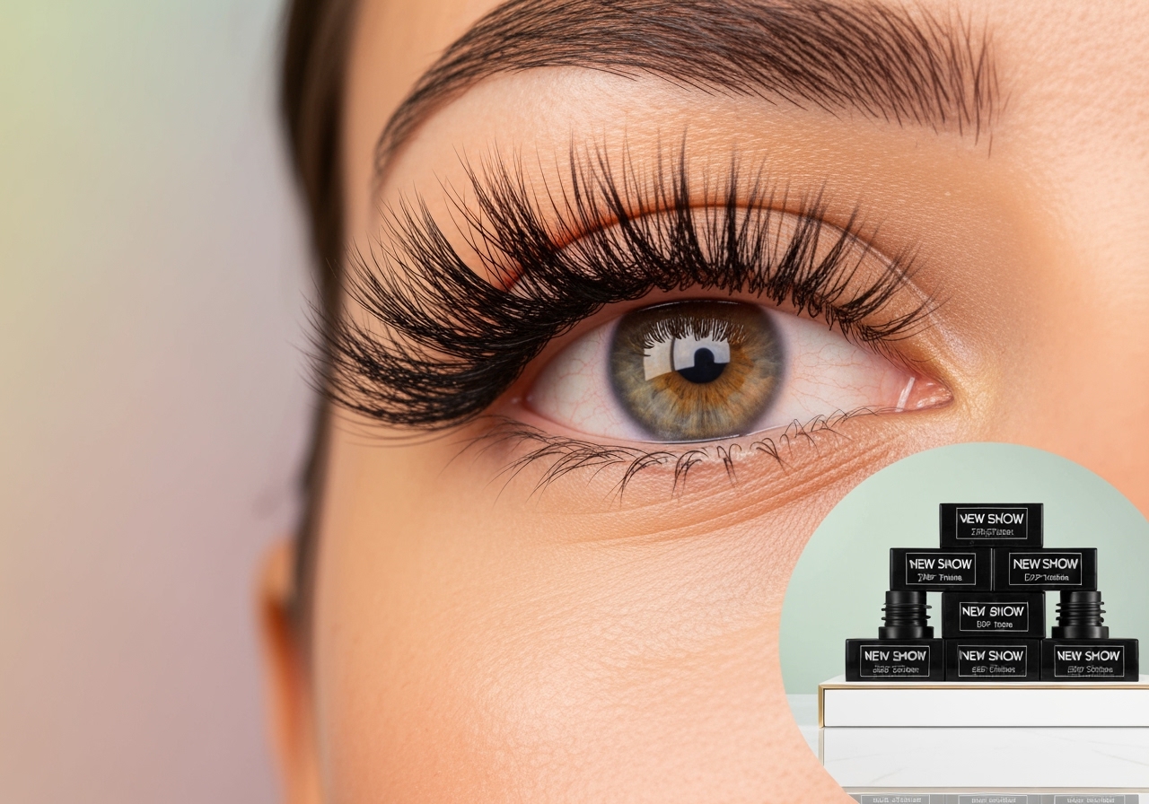 Descubra o poder dos New Show Cílios Postiços: volume 12P a 50P, D Curl mix 9-14mm, ideal para extensões profissionais e looks de tirar o fôlego. (imagem gerada com inteligência artificial)