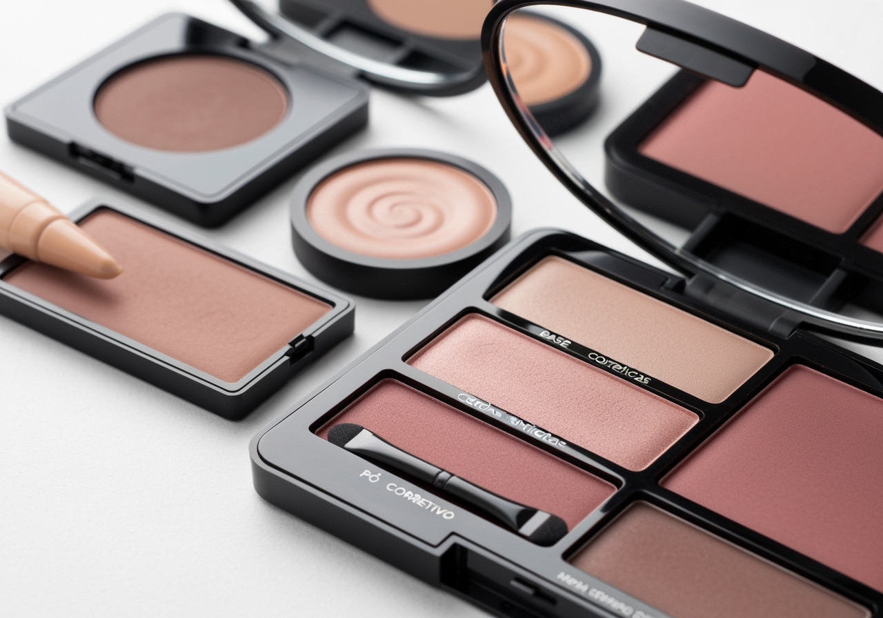 Descubra o Kit 5 de Pincéis para Maquiagem com espelho super sofisticado, disponível em diversas cores e em promoção exclusiva WL. Perfeito para looks profissionais! (imagem gerada com inteligência artificial)