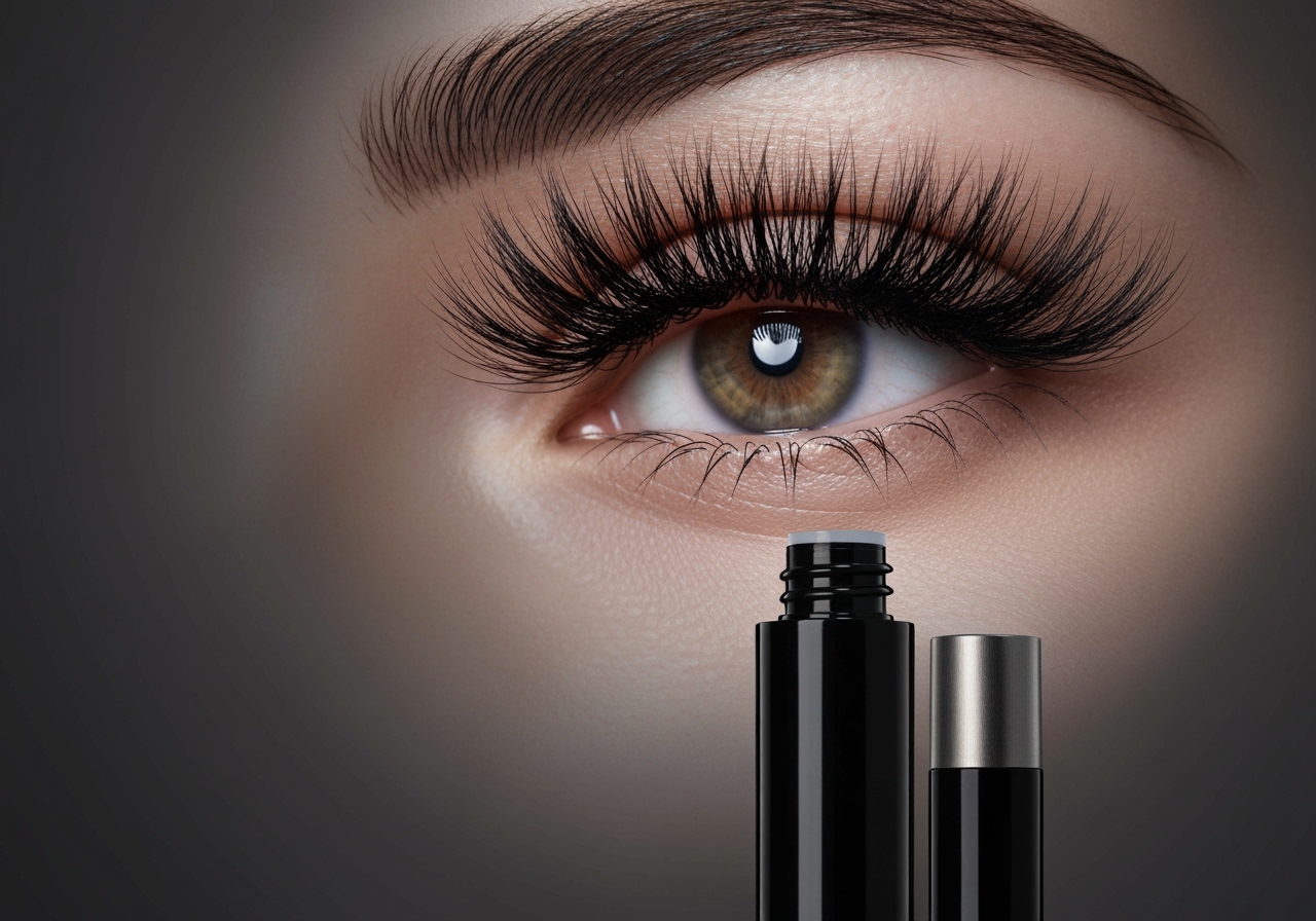 Rímel Preto Intenso oferece volume ousado, comprimento extremo, curvatura e levantamento impecáveis, além de ser à prova d'água e resistente a manchas. (imagem gerada com inteligência artificial)