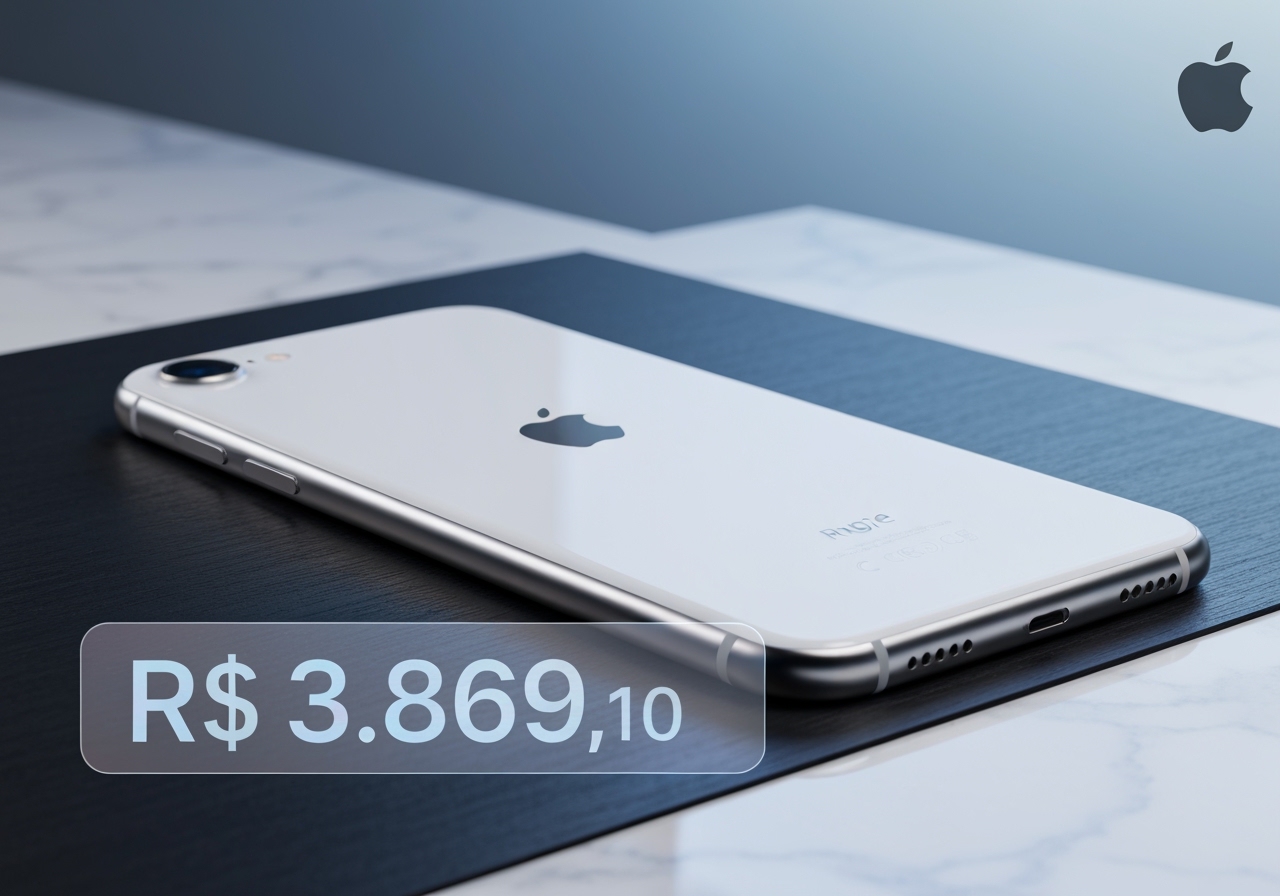 Deseja o novo Apple Branco? Adquira seu iPhone 16e 256GB por apenas R$ 3.869,10! Aproveite o desempenho excepcional e câmeras avançadas. Clique e garanta o seu! (imagem gerada com inteligência artificial)