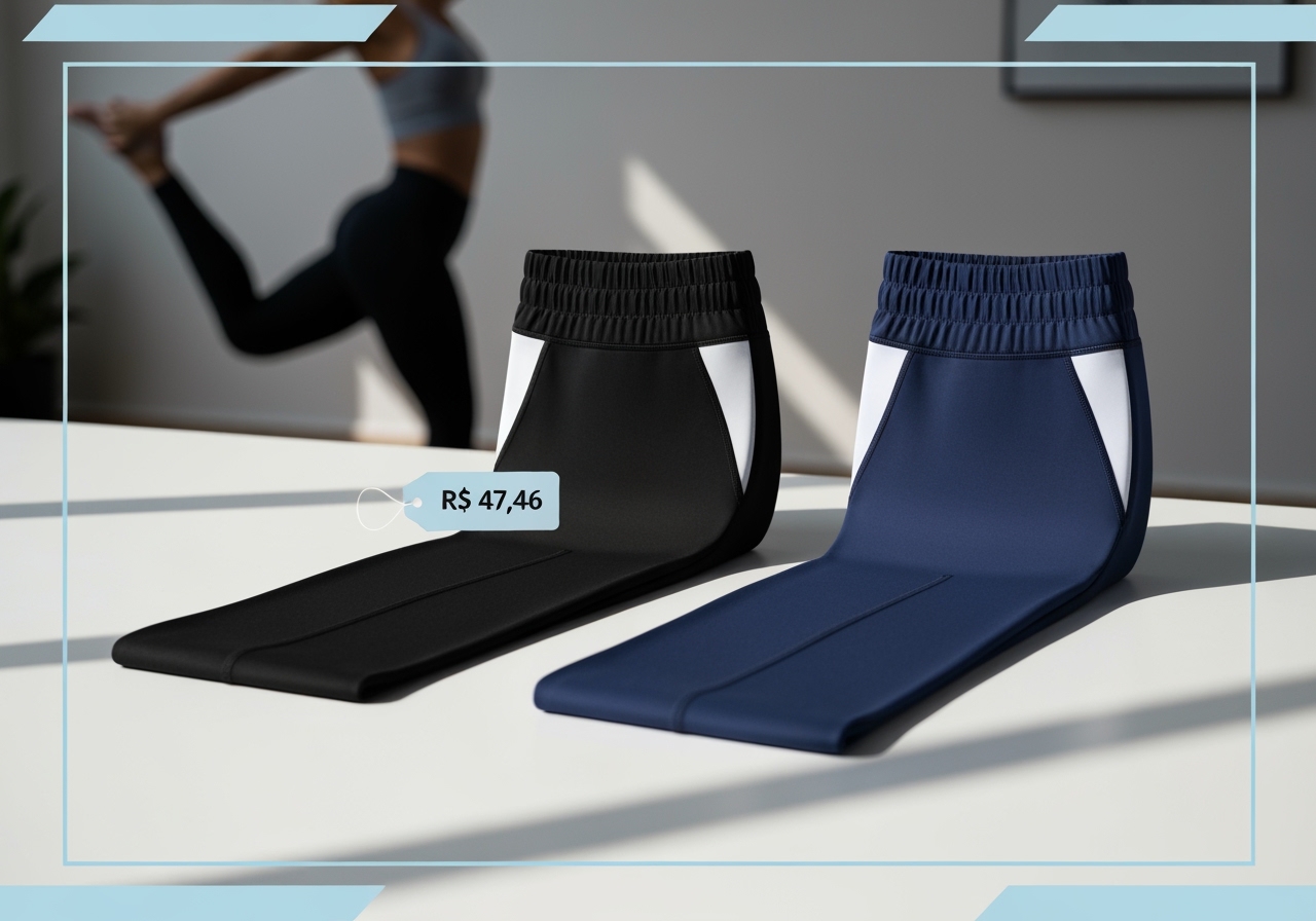 Kit 2 leggings em suplex com envio rápido: veja prós, contras, avaliações reais e se vale a pena por R$ 47,46. Dicas de tamanho e oferta exclusiva! (imagem gerada com inteligência artificial)