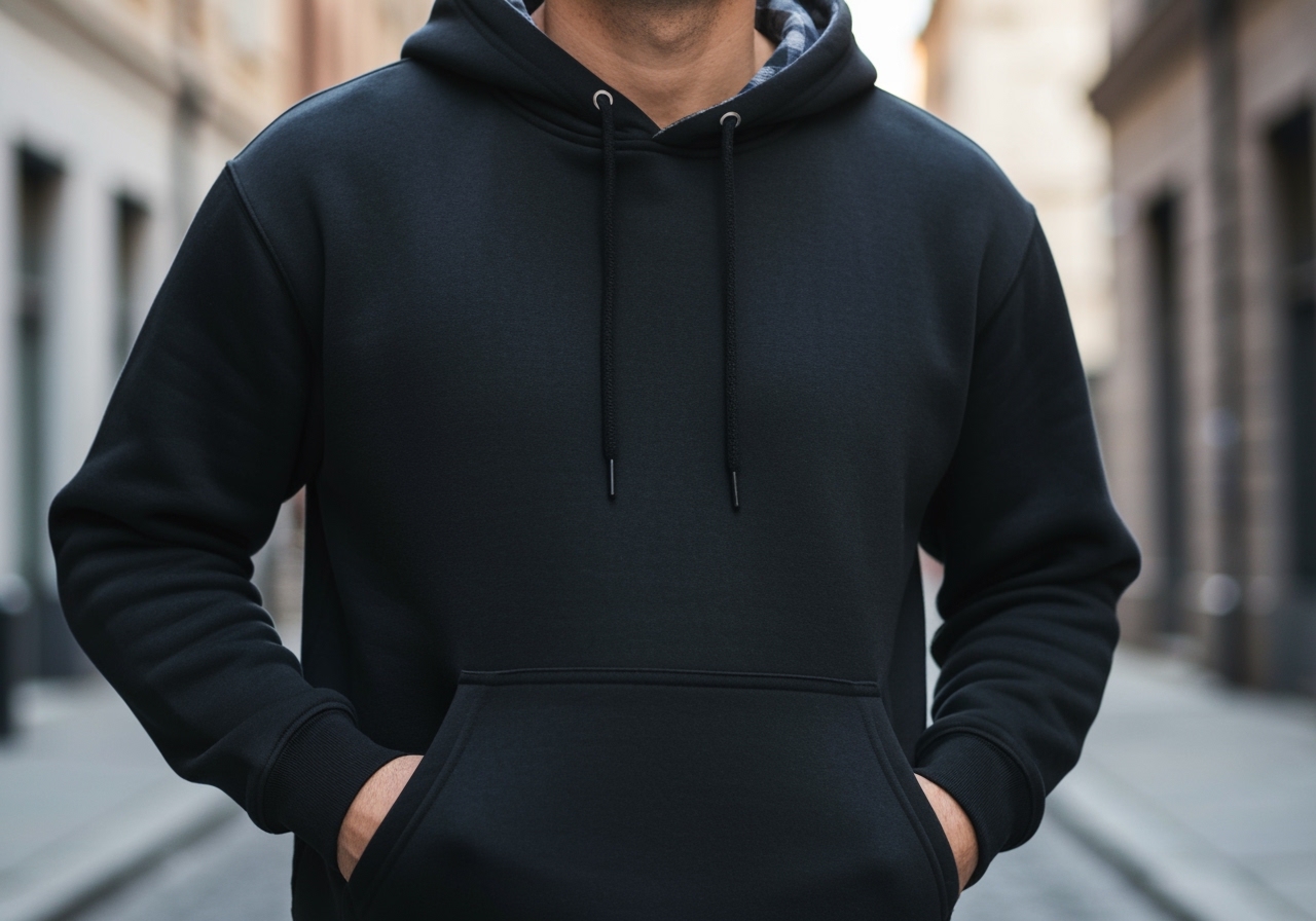 Procurando estilo e conforto? Conheça o Moletom Canguru Liso unissex. Feito em 100% algodão flanelado premium, por apenas R$ 66,94. Clique e garanta o seu! (imagem gerada com inteligência artificial)