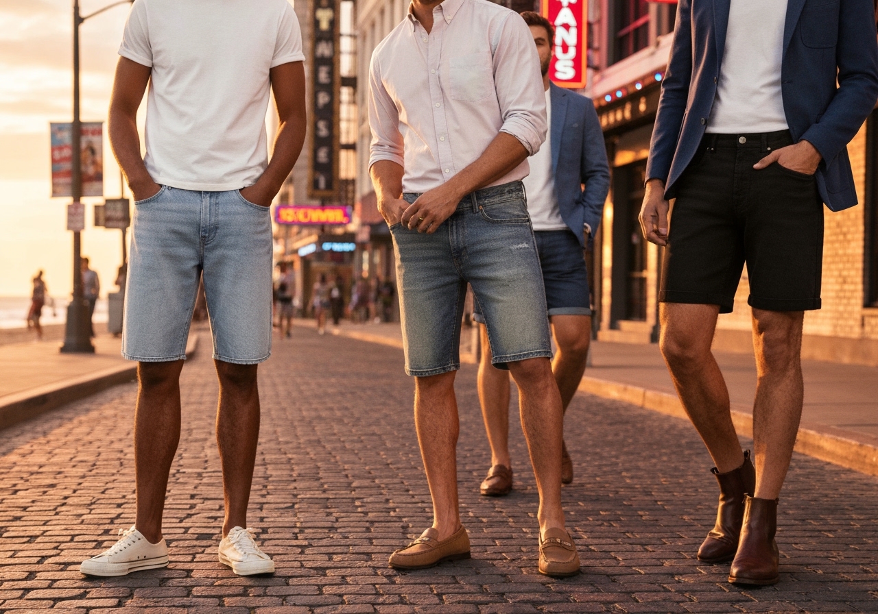 Bermuda jeans masculina em alta: descubra 9 tendências de 2025, como escolher o modelo ideal e onde comprar por R$ 52,89. Tamanhos e dicas de estilo. (imagem gerada com inteligência artificial)