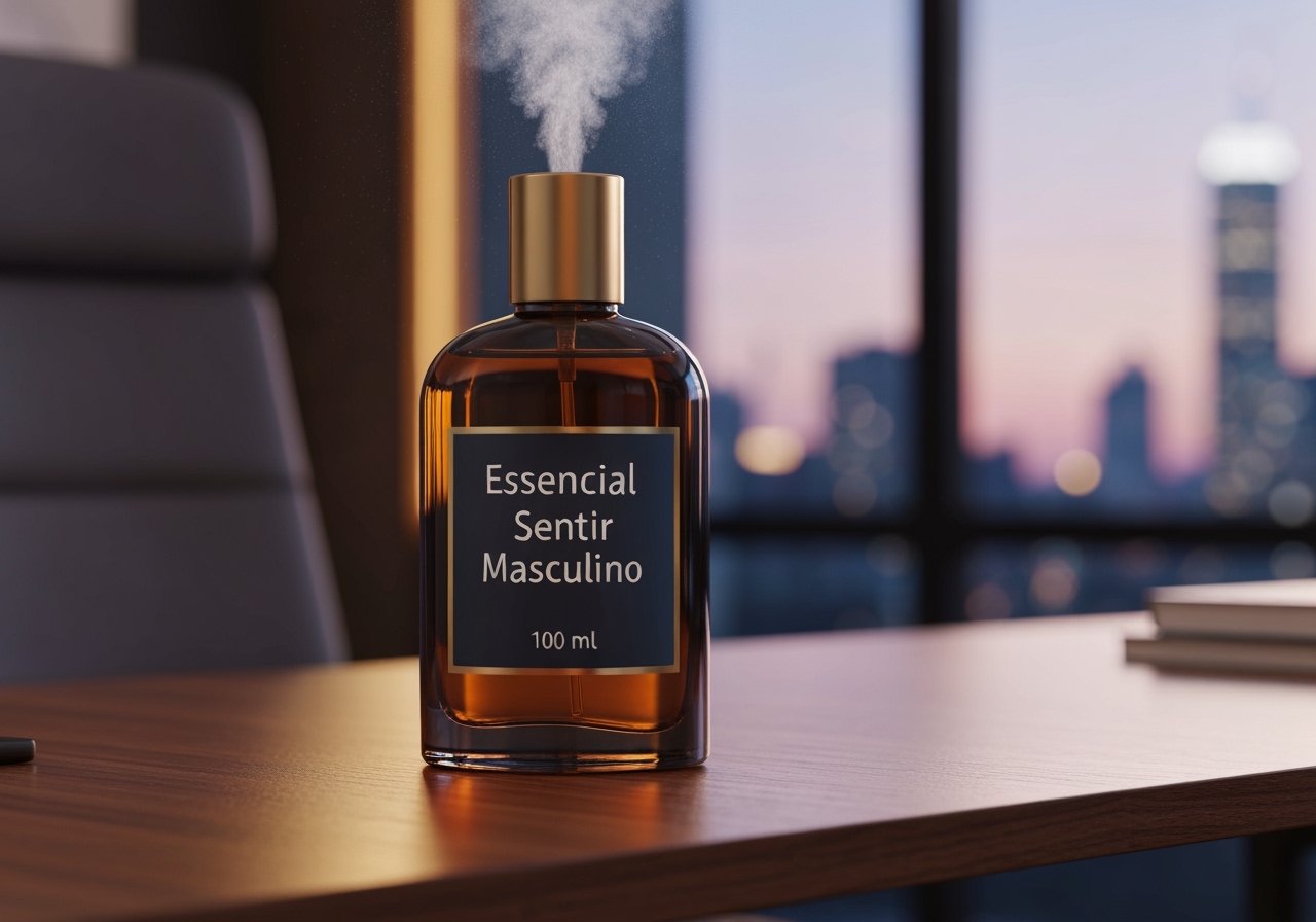 Essencial Sentir Masculino em destaque: descubra notas, fixação, para quem é e se vale pagar R$ 279,90 no frasco de 100 ml. Guia rápido com prós e contras. (imagem gerada com inteligência artificial)